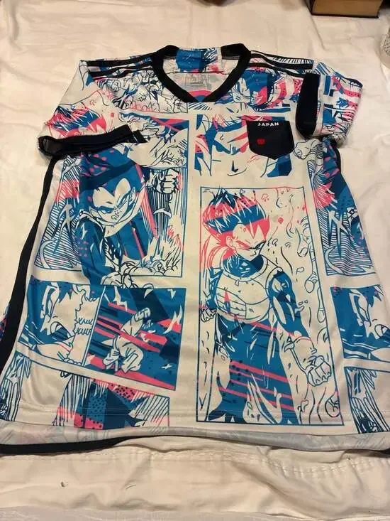Adidas Japan National Team Special Edition Dragon Ball Z Vegeta Soccer Jersey - Picture 1 of 11